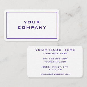 Your Company Name Info Professional Business Card Visitenkarte