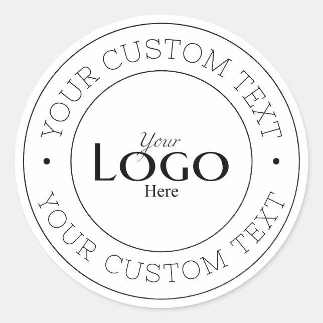 Your Custom Logo Runder Aufkleber (Vorderseite)