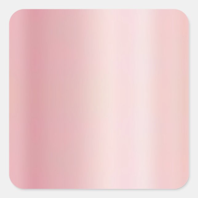 Your Custom Text Elegant Rose Gold Template Blank Quadratischer Aufkleber (Vorderseite)