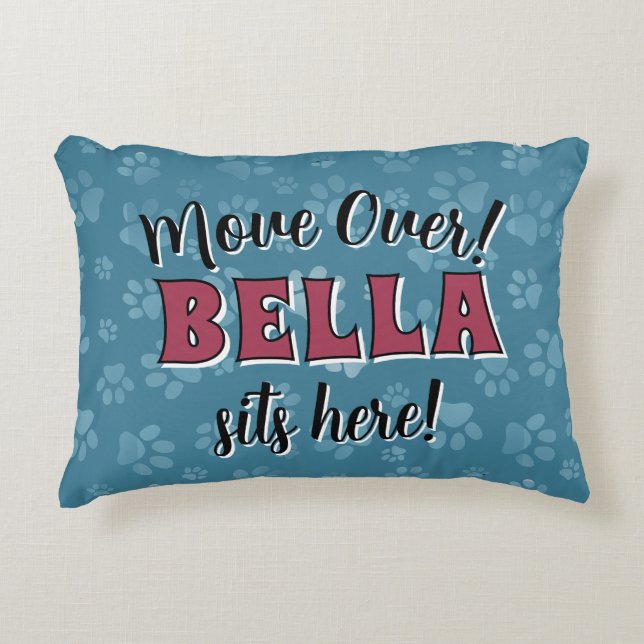 Your Dog's Name Funny Design Accent Pillow Dekokissen (Vorderseite)