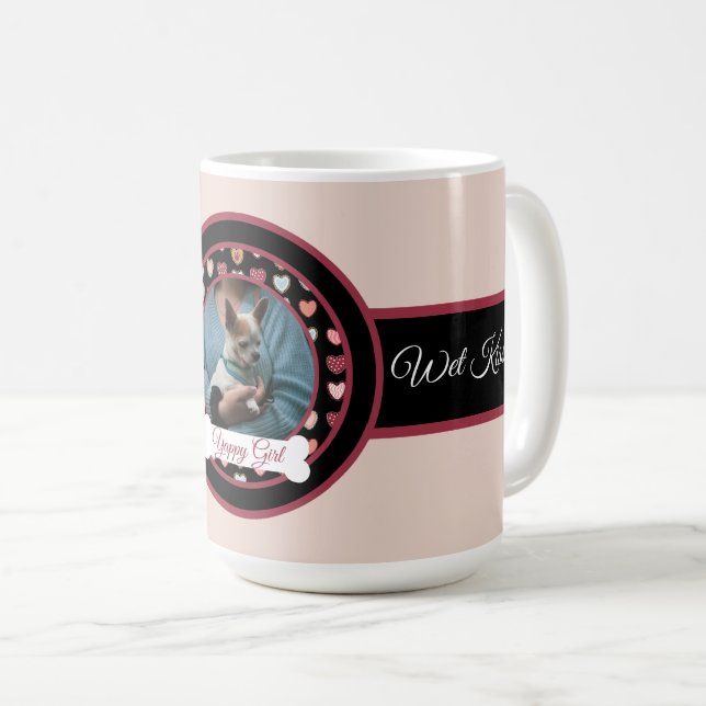 Your Dog's Photo Show your Love Mug Kaffeetasse (VorderseiteRechts)
