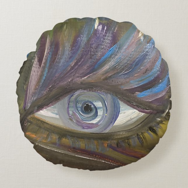 your eye is the mirror of your soul rundes kissen (Vorderseite)