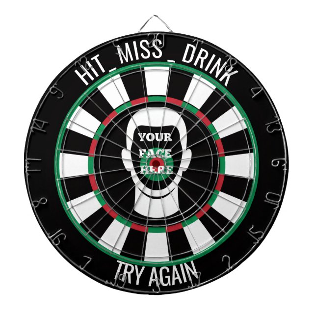 Your Face Here Dartboard  Funny Drinking Dartboard Dartscheibe (vorne)