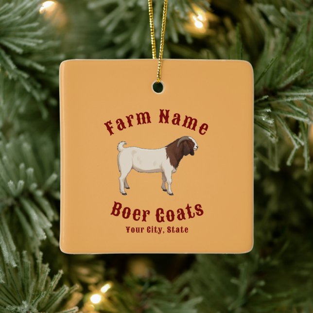 Your Farm Boer Goats Keramikornament (Baum)