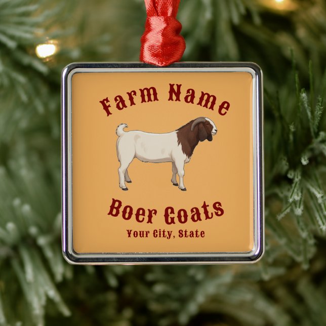 Your Farm Boer Goats Ornament Aus Metall (Baum)