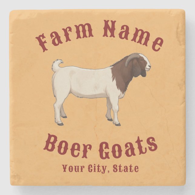 Your Farm Boer Goats Steinuntersetzer (Vorderseite)