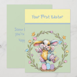 Your First Easter Flat Note Card Mitteilungskarte