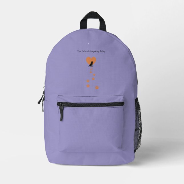 Your footprint changed my destiny bedruckter rucksack (Vorderseite)