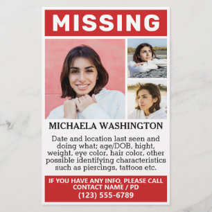 YOUR Fotos & Text "MISSING" flyers Flyer
