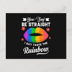 Your Gay Be Straight I Say Taste The Rainbow Postkarte