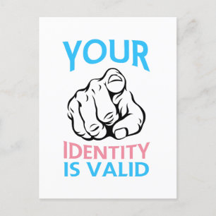 Your Identity is valid -Transgender Pride Postkarte