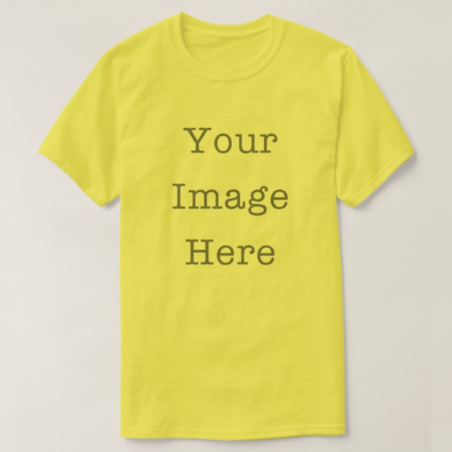Your Image Here Customizable Personalized Yellow T-Shirt (Design vorne)