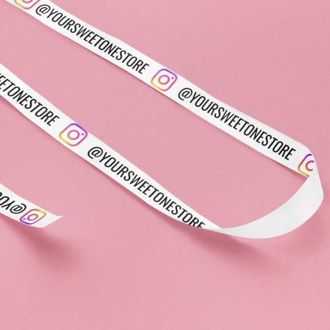 Your Instagram Name Social Media Logo Icon  Satinband (Von Creator hochgeladen)