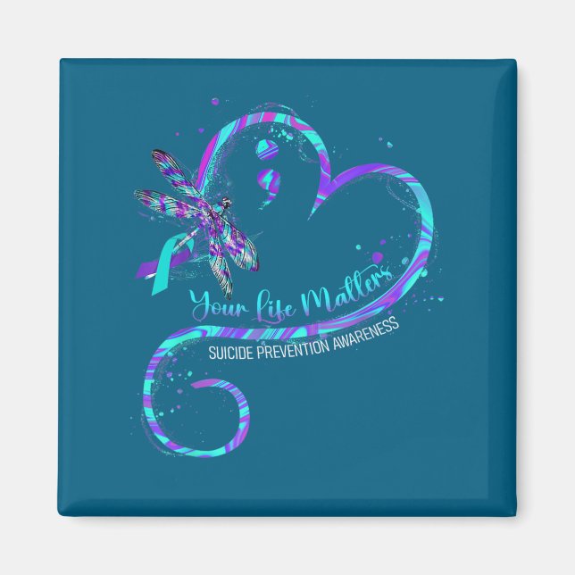 Your Life S Suicide Prevention Awareness Dragonfly Magnet (Vorne)