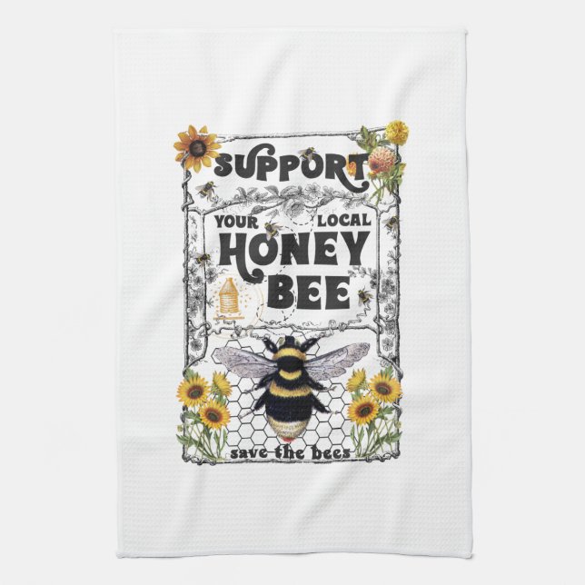Your Local Honey Bee - Kitchen Towels Geschirrtuch (Vertikal)