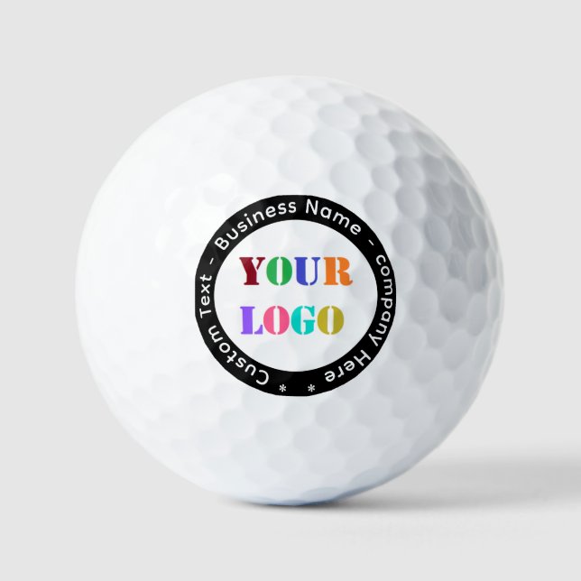 Your Logo and Custom Text Branded Golf Balls Stamp Golfball (Vorderseite)