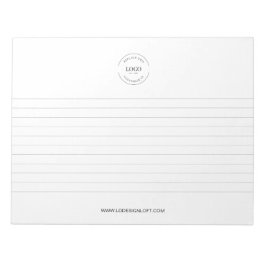 Your Logo and website lined Business promo Custom Notizblock