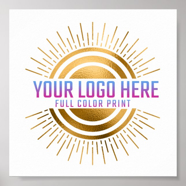 Your Logo Here Color Office Business Poster (Vorne)