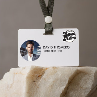 Your Logo Here Company Business QR Code Photo Name Ausweis