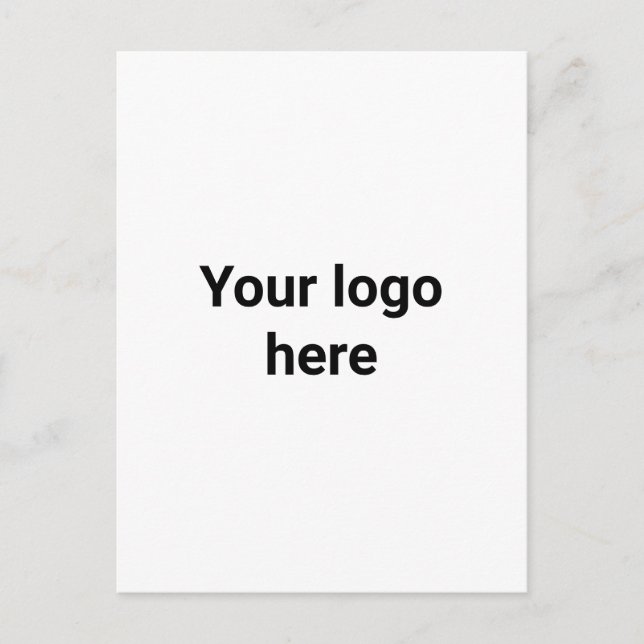 your logo here simple minimal  classic  postkarte (Vorderseite)