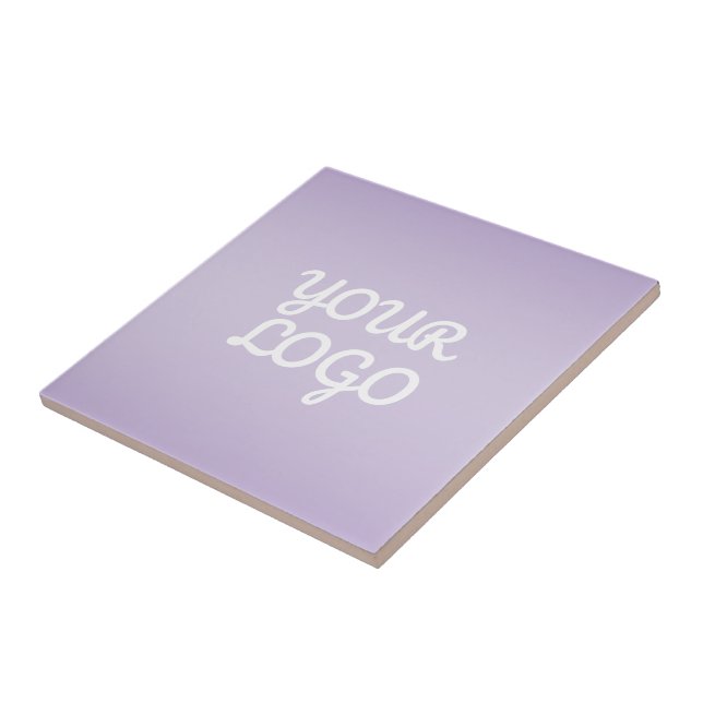 Your Logo & Modern Simple Ombre | Lavender Fliese (Seite)