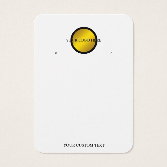Your Logo QR Earring Display Card (Vorderseite)