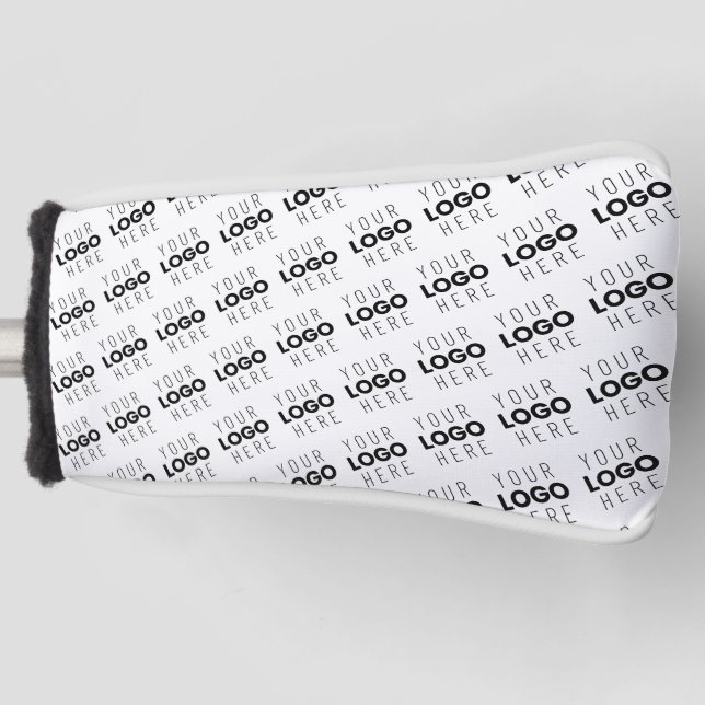 Your Logo Simple Repeating Diagonal Pattern Golf Headcover (Vorderseite)