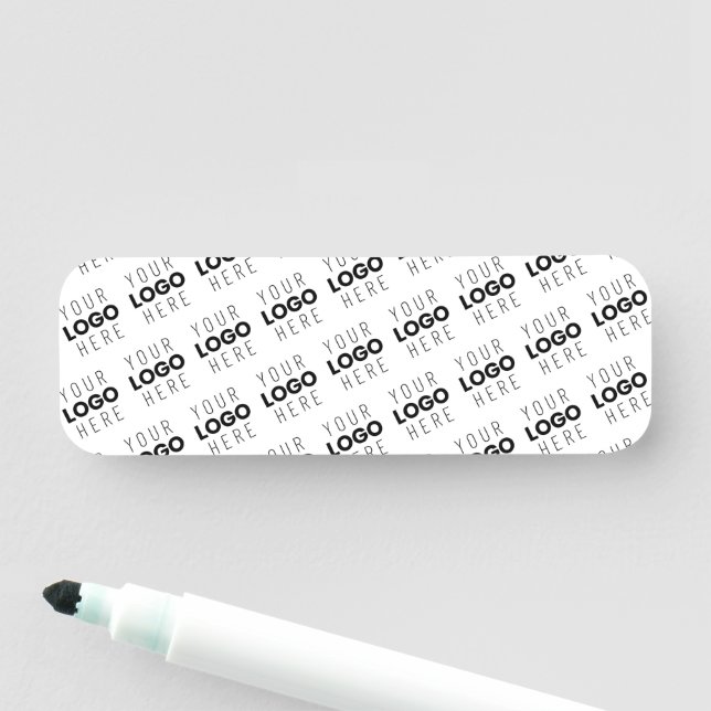 Your Logo Simple Repeating Diagonal Pattern Namensschild (Beispiel)