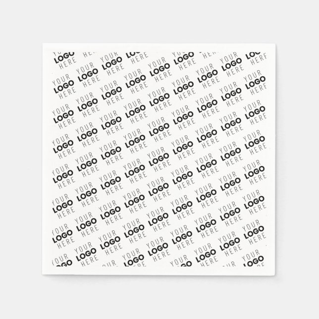 Your Logo Simple Repeating Diagonal Pattern Serviette (Vorderseite)