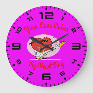 Your Love Makes My Heart Sing Große Wanduhr