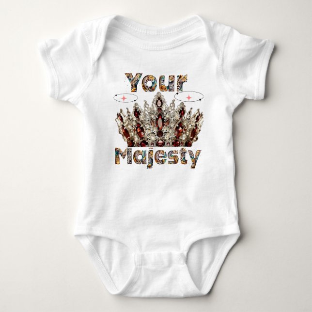 Your Majesty – Crowned in Wild Royalty Baby Strampler (Vorderseite)