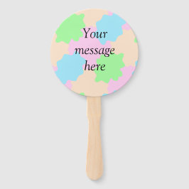 Your message here add text name boho colorful rust fächer