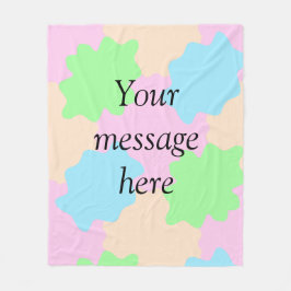 Your message here add text name boho colorful rust fleecedecke