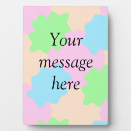 Your message here add text name boho colorful rust fotoplatte