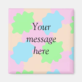 Your message here add text name boho colorful rust magnet