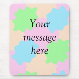 Your message here add text name boho colorful rust mousepad