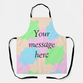 Your message here add text name boho colorful rust schürze