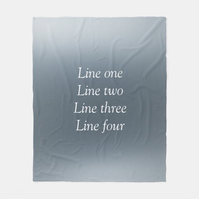 Your message here gray blue metallic background te fleecedecke (Vorderseite)