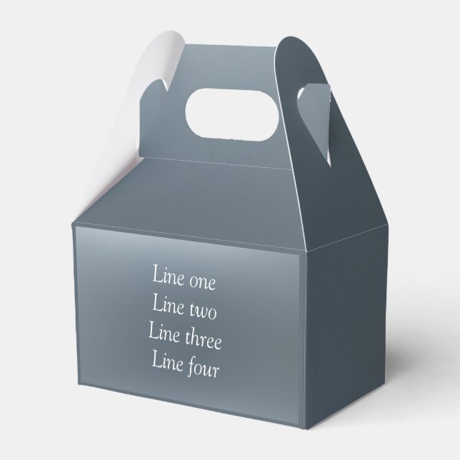 Your message here gray blue metallic background te geschenkschachtel (Vorderseite)