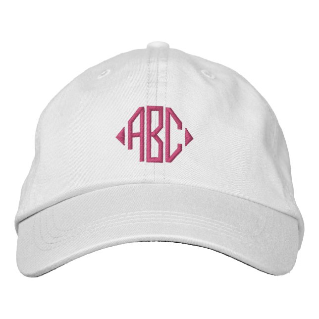 Your Monogram Personalized  Bestickte Baseballkappe (Vorderseite)