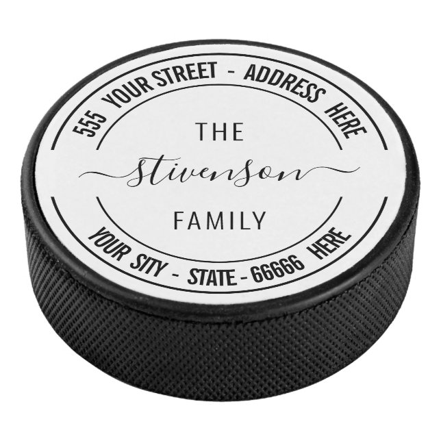 Your Name Address or Custom Text Personalized Eishockey Puck (3/4)