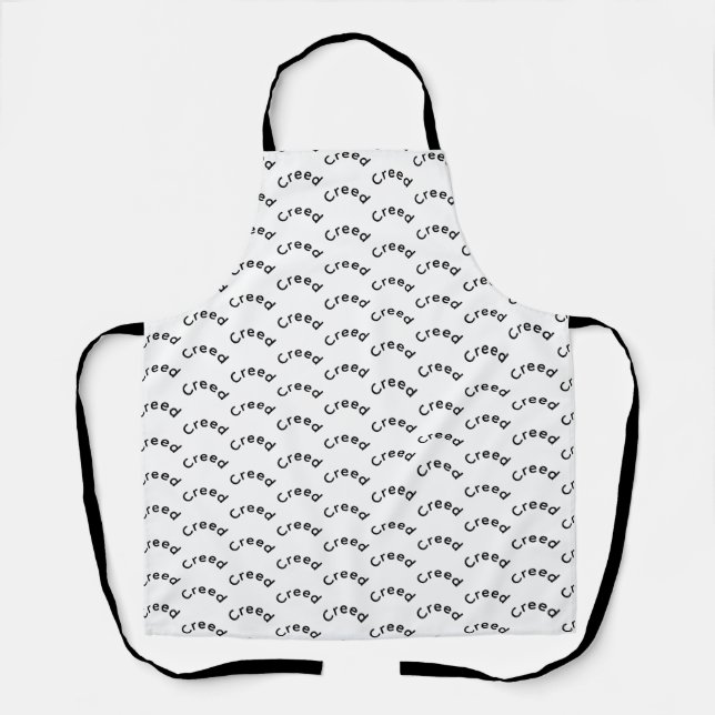 Your name Apron in Black and White Schürze (Vorderseite)