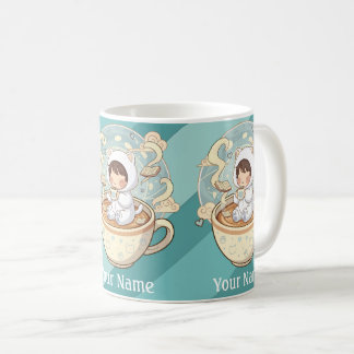 Your Name Cat Coffee Mug Gift for Book Readers Kaffeetasse