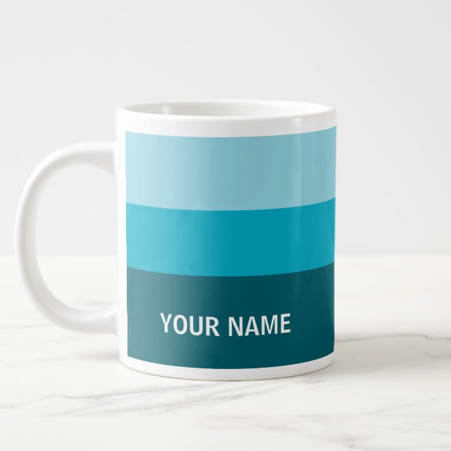 Your Name Here Customized Simple Stylish Coffee  Jumbo-Tasse (Links)