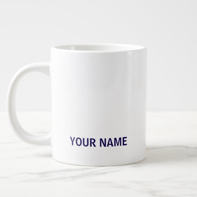 Your Name Here Customized Simple Stylish Coffee  Jumbo-Tasse (Links)
