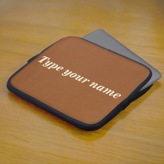Your Name on Brown Laptop Sleeve