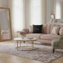 Your name script elegant chic black and white Kissen