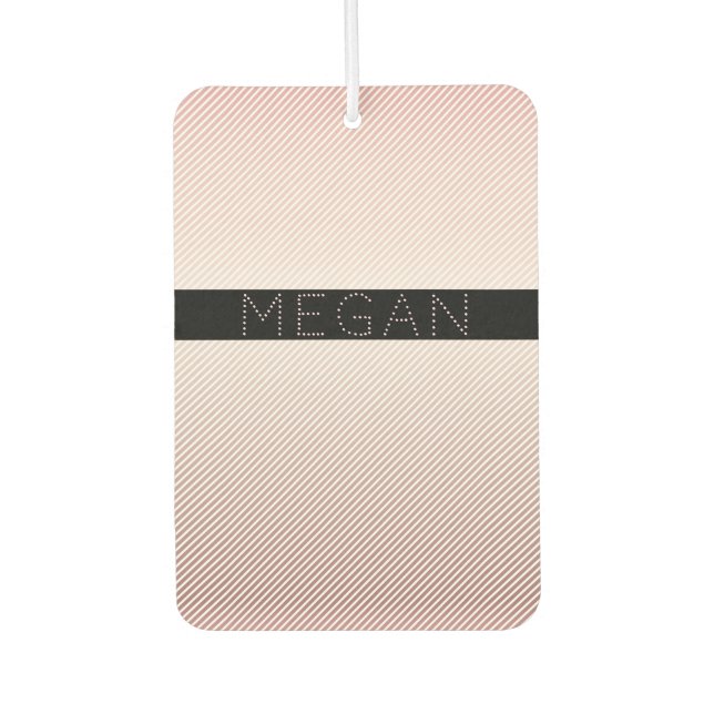 Your Name Thin Rose Schatten & White Stripes Autolufterfrischer (Vorderseite)