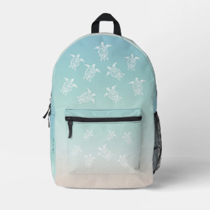 YOUR NAME Turtles Strand Thema Bedruckter Rucksack