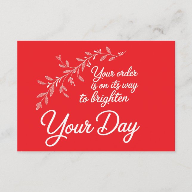 Your Order is On Its Way Flat Thank You Card Dankeskarte (Vorderseite)